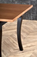 Halmar WINDSOR stół rozkładany 160-240x90x76 cm, płyta fornirowana obrzeża lite drewno ciemny dąb/nogi czarny lite drewno bukowe Halmar WINDSOR stół rozkładany 160-240x90x76 cm, płyta fornirowana obrzeża lite drewno ciemny dąb/nogi czarny lite drewno bukowe