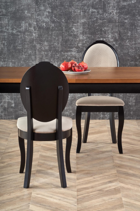 Halmar WINDSOR stół rozkładany 160-240x90x76 cm, płyta fornirowana obrzeża lite drewno ciemny dąb/nogi czarny lite drewno bukowe Halmar WINDSOR stół rozkładany 160-240x90x76 cm, płyta fornirowana obrzeża lite drewno ciemny dąb/nogi czarny lite drewno bukowe