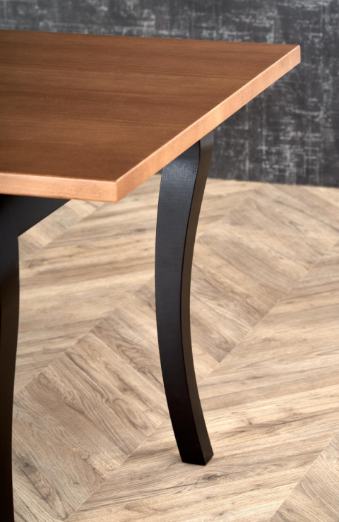 Halmar WINDSOR stół rozkładany 160-240x90x76 cm, płyta fornirowana obrzeża lite drewno ciemny dąb/nogi czarny lite drewno bukowe Halmar WINDSOR stół rozkładany 160-240x90x76 cm, płyta fornirowana obrzeża lite drewno ciemny dąb/nogi czarny lite drewno bukowe
