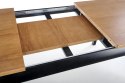 Halmar WINDSOR stół rozkładany 160-240x90x76 cm, płyta fornirowana obrzeża lite drewno ciemny dąb/nogi czarny lite drewno bukowe