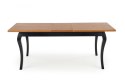 Halmar WINDSOR stół rozkładany 160-240x90x76 cm, płyta fornirowana obrzeża lite drewno ciemny dąb/nogi czarny lite drewno bukowe Halmar WINDSOR stół rozkładany 160-240x90x76 cm, płyta fornirowana obrzeża lite drewno ciemny dąb/nogi czarny lite drewno bukowe
