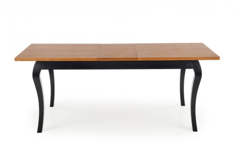 Halmar WINDSOR stół rozkładany 160-240x90x76 cm, płyta fornirowana obrzeża lite drewno ciemny dąb/nogi czarny lite drewno bukowe Halmar WINDSOR stół rozkładany 160-240x90x76 cm, płyta fornirowana obrzeża lite drewno ciemny dąb/nogi czarny lite drewno bukowe