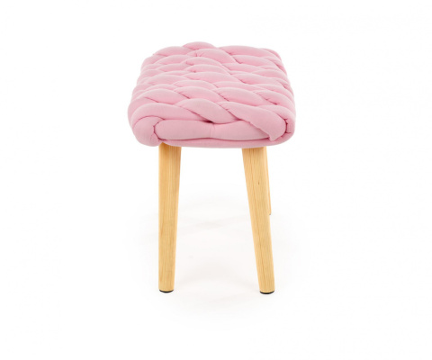 Halmar taboret YETI tkanina jasny różowy, nogi lite drewno naturalny 37x27x35 Halmar taboret YETI tkanina jasny różowy, nogi lite drewno naturalny 37x27x35