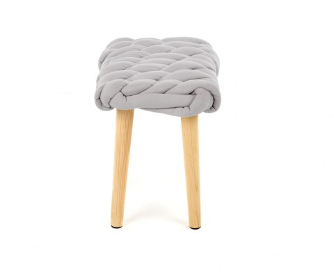 Halmar taboret YETI tkanina popielaty, lite drewno naturalny 37x27x35 Halmar taboret YETI tkanina popielaty, lite drewno naturalny 37x27x35