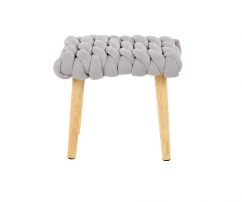 Halmar taboret YETI tkanina popielaty, lite drewno naturalny 37x27x35 Halmar taboret YETI tkanina popielaty, lite drewno naturalny 37x27x35
