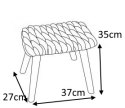 Halmar taboret YETI tkanina popielaty, lite drewno naturalny 37x27x35 Halmar taboret YETI tkanina popielaty, lite drewno naturalny 37x27x35