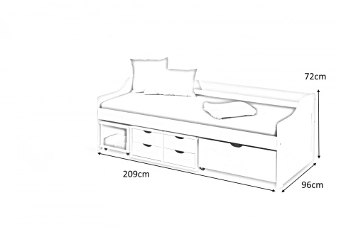 Halmar łóżko FLORO 2 białe, lite drewno, MDF lakierowany 90x200 Halmar łóżko FLORO 2 białe, lite drewno, MDF lakierowany 90x200