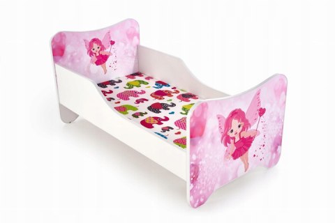 Halmar łóżko HAPPY FAIRY biało / różowe z materacem, płyta laminowana obrzeża miękkie PVC dla dziewczynki Halmar łóżko HAPPY FAIRY biało / różowe z materacem, płyta laminowana obrzeża miękkie PVC dla dziewczynki