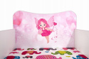 Halmar łóżko HAPPY FAIRY biało / różowe z materacem, płyta laminowana obrzeża miękkie PVC dla dziewczynki