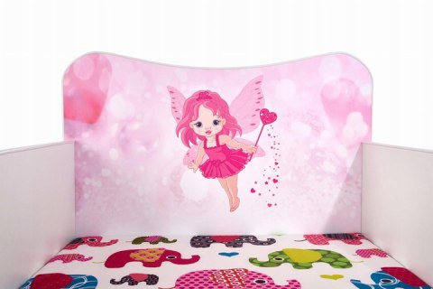 Halmar łóżko HAPPY FAIRY biało / różowe z materacem, płyta laminowana obrzeża miękkie PVC dla dziewczynki Halmar łóżko HAPPY FAIRY biało / różowe z materacem, płyta laminowana obrzeża miękkie PVC dla dziewczynki