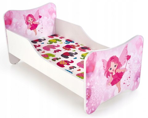 Halmar łóżko HAPPY FAIRY biało / różowe z materacem, płyta laminowana obrzeża miękkie PVC dla dziewczynki Halmar łóżko HAPPY FAIRY biało / różowe z materacem, płyta laminowana obrzeża miękkie PVC dla dziewczynki
