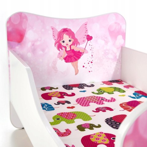 Halmar łóżko HAPPY FAIRY biało / różowe z materacem, płyta laminowana obrzeża miękkie PVC dla dziewczynki Halmar łóżko HAPPY FAIRY biało / różowe z materacem, płyta laminowana obrzeża miękkie PVC dla dziewczynki