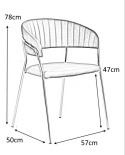 King Home Krzesło MARGO khaki welur, podstawa metal złoty King Home Krzesło MARGO khaki welur, podstawa metal złoty