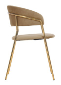 King Home Krzesło MARGO khaki welur, podstawa metal złoty King Home Krzesło MARGO khaki welur, podstawa metal złoty