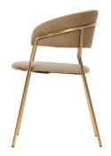 King Home Krzesło MARGO khaki welur, podstawa metal złoty King Home Krzesło MARGO khaki welur, podstawa metal złoty