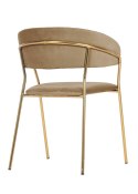 King Home Krzesło MARGO khaki welur, podstawa metal złoty King Home Krzesło MARGO khaki welur, podstawa metal złoty