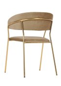 King Home Krzesło MARGO khaki welur, podstawa metal złoty King Home Krzesło MARGO khaki welur, podstawa metal złoty