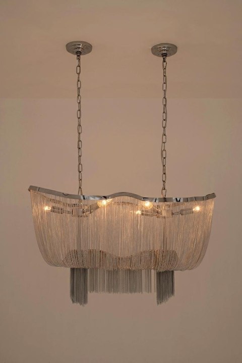 King Home Lampa wisząca ATLANTA 90 - aluminium, stal, łańcuchowa King Home Lampa wisząca ATLANTA 90 - aluminium, stal, łańcuchowa