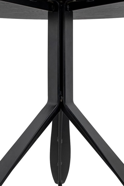 King Home Stół FELIX czarny dąb - okrągły, MDF, fornir, czarny metal King Home Stół FELIX czarny dąb - okrągły, MDF, fornir, czarny metal