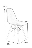 King Home Krzesło DSW WOOD szare.30 tworzywo - podstawa drewniana bukowa łączenia stal lakierowana na czarno King Home Krzesło DSW WOOD szare.30 tworzywo - podstawa drewniana bukowa łączenia stal lakierowana na czarno