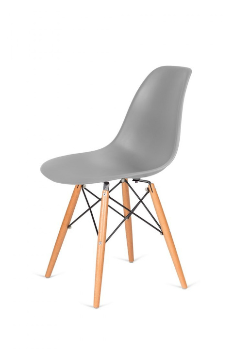 King Home Krzesło DSW WOOD szare.30 tworzywo - podstawa drewniana bukowa łączenia stal lakierowana na czarno King Home Krzesło DSW WOOD szare.30 tworzywo - podstawa drewniana bukowa łączenia stal lakierowana na czarno