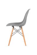 King Home Krzesło DSW WOOD szare.30 tworzywo - podstawa drewniana bukowa łączenia stal lakierowana na czarno King Home Krzesło DSW WOOD szare.30 tworzywo - podstawa drewniana bukowa łączenia stal lakierowana na czarno