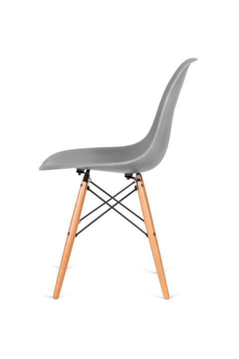 King Home Krzesło DSW WOOD szare.30 tworzywo - podstawa drewniana bukowa łączenia stal lakierowana na czarno King Home Krzesło DSW WOOD szare.30 tworzywo - podstawa drewniana bukowa łączenia stal lakierowana na czarno