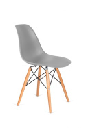 King Home Krzesło DSW WOOD szare.30 tworzywo - podstawa drewniana bukowa łączenia stal lakierowana na czarno King Home Krzesło DSW WOOD szare.30 tworzywo - podstawa drewniana bukowa łączenia stal lakierowana na czarno
