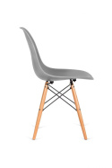 King Home Krzesło DSW WOOD szare.30 tworzywo - podstawa drewniana bukowa łączenia stal lakierowana na czarno King Home Krzesło DSW WOOD szare.30 tworzywo - podstawa drewniana bukowa łączenia stal lakierowana na czarno