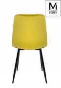 KRZESŁO PIKOWANE CARLO Modesto Design MODESTO MUSZTARDOWE - WELUR NOGI METALOWE CZARNE KRZESŁO PIKOWANE CARLO Modesto Design MODESTO MUSZTARDOWE - WELUR NOGI METALOWE CZARNE