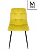 KRZESŁO PIKOWANE CARLO Modesto Design MODESTO MUSZTARDOWE - WELUR NOGI METALOWE CZARNE KRZESŁO PIKOWANE CARLO Modesto Design MODESTO MUSZTARDOWE - WELUR NOGI METALOWE CZARNE