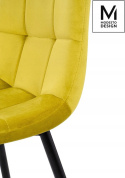 KRZESŁO PIKOWANE CARLO Modesto Design MODESTO MUSZTARDOWE - WELUR NOGI METALOWE CZARNE KRZESŁO PIKOWANE CARLO Modesto Design MODESTO MUSZTARDOWE - WELUR NOGI METALOWE CZARNE
