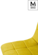 KRZESŁO PIKOWANE CARLO Modesto Design MODESTO MUSZTARDOWE - WELUR NOGI METALOWE CZARNE KRZESŁO PIKOWANE CARLO Modesto Design MODESTO MUSZTARDOWE - WELUR NOGI METALOWE CZARNE