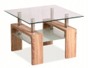 SIGNAL ŁAWA LISA D BASIC SZKŁO HART. TRANSP./DĄB SONOMA MDF 60x60x45 Z PÓŁKĄ SIGNAL ŁAWA LISA D BASIC SZKŁO HART. TRANSP./DĄB SONOMA MDF 60x60x45 Z PÓŁKĄ