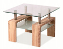 SIGNAL ŁAWA LISA D BASIC SZKŁO HART. TRANSP./DĄB SONOMA MDF 60x60x45 Z PÓŁKĄ SIGNAL ŁAWA LISA D BASIC SZKŁO HART. TRANSP./DĄB SONOMA MDF 60x60x45 Z PÓŁKĄ