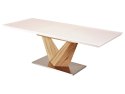 SIGNAL STÓŁ ROZKŁADANY ALARAS MDF BIAŁY LAKIER / DĄB SONOMA + STAL SZCZOTKOWANA140(200)X85 SIGNAL STÓŁ ROZKŁADANY ALARAS MDF BIAŁY LAKIER / DĄB SONOMA + STAL SZCZOTKOWANA140(200)X85