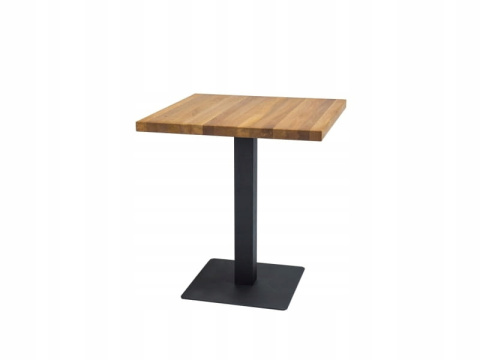 SIGNAL STÓŁ KWADRATOWY PURO OKLEINA NATURALNA DĄB/CZARNY METAL 80x80 SIGNAL STÓŁ KWADRATOWY PURO OKLEINA NATURALNA DĄB/CZARNY METAL 80x80