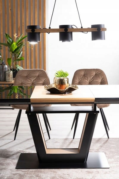 SIGNAL STÓŁ SYDNEY CZARNY/DĄB 160(220)X90 MDF+SZKŁO HARTOWANE SIGNAL STÓŁ SYDNEY CZARNY/DĄB 160(220)X90 MDF+SZKŁO HARTOWANE