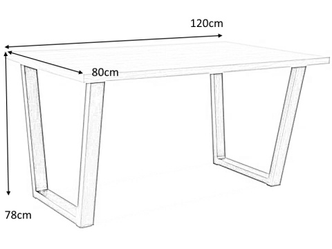 SIGNAL STÓŁ VALENTINO LITY DĄB OLEJOWANY / CZARNY METAL 120x80 SIGNAL STÓŁ VALENTINO LITY DĄB OLEJOWANY / CZARNY METAL 120x80