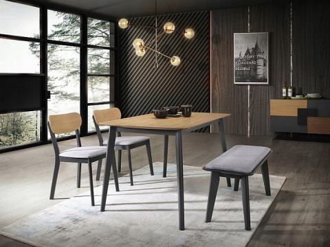 SIGNAL STÓŁ VITRO II MDF+OKLEINA NAT. DĄB/ DREWNO GRAFIT 120(160)X80 SIGNAL STÓŁ VITRO II MDF+OKLEINA NAT. DĄB/ DREWNO GRAFIT 120(160)X80