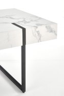 Halmar ława prostokątna BLANCA MDF okleinowany biały marmur , stal malowana czarny 110x60 Halmar ława prostokątna BLANCA MDF okleinowany biały marmur , stal malowana czarny 110x60