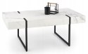 Halmar ława prostokątna BLANCA MDF okleinowany biały marmur , stal malowana czarny 110x60 Halmar ława prostokątna BLANCA MDF okleinowany biały marmur , stal malowana czarny 110x60