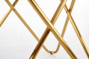 Halmar stół BONELLO blat MDF okleinowany - popielaty marmur, nogi stal chromowana - złoty fi 120 Halmar stół BONELLO blat MDF okleinowany - popielaty marmur, nogi stal chromowana - złoty fi 120