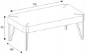 ŁAWA EMILY MDF laminat DĄB SAN REMO / stal malowana CZARNY 110x60 Halmar ŁAWA EMILY MDF laminat DĄB SAN REMO / stal malowana CZARNY 110x60 Halmar