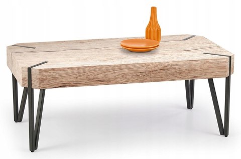 ŁAWA EMILY MDF laminat DĄB SAN REMO / stal malowana CZARNY 110x60 Halmar ŁAWA EMILY MDF laminat DĄB SAN REMO / stal malowana CZARNY 110x60 Halmar