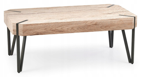 ŁAWA EMILY MDF laminat DĄB SAN REMO / stal malowana CZARNY 110x60 Halmar ŁAWA EMILY MDF laminat DĄB SAN REMO / stal malowana CZARNY 110x60 Halmar