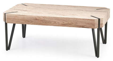 ŁAWA EMILY MDF laminat DĄB SAN REMO / stal malowana CZARNY 110x60 Halmar ŁAWA EMILY MDF laminat DĄB SAN REMO / stal malowana CZARNY 110x60 Halmar