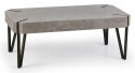 Halmar ława EMILY MDF laminat beton / stal malowana czarny 110x60 Halmar ława EMILY MDF laminat beton / stal malowana czarny 110x60
