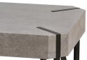Halmar ława EMILY MDF laminat beton / stal malowana czarny 110x60