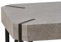 Halmar ława EMILY MDF laminat beton / stal malowana czarny 110x60